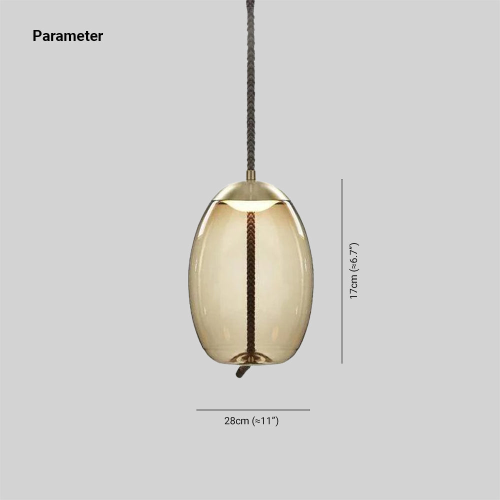 Valentina Nordic LED Pendant Light, Decorative Glass