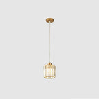 Vina Modern Cluster Cylinder Glass Pendant Light, Black/Gold