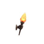 Torch Outdoor Wall Light Retro Flame Style LED Waterproof Porch Garden Entrance — Black Bronze