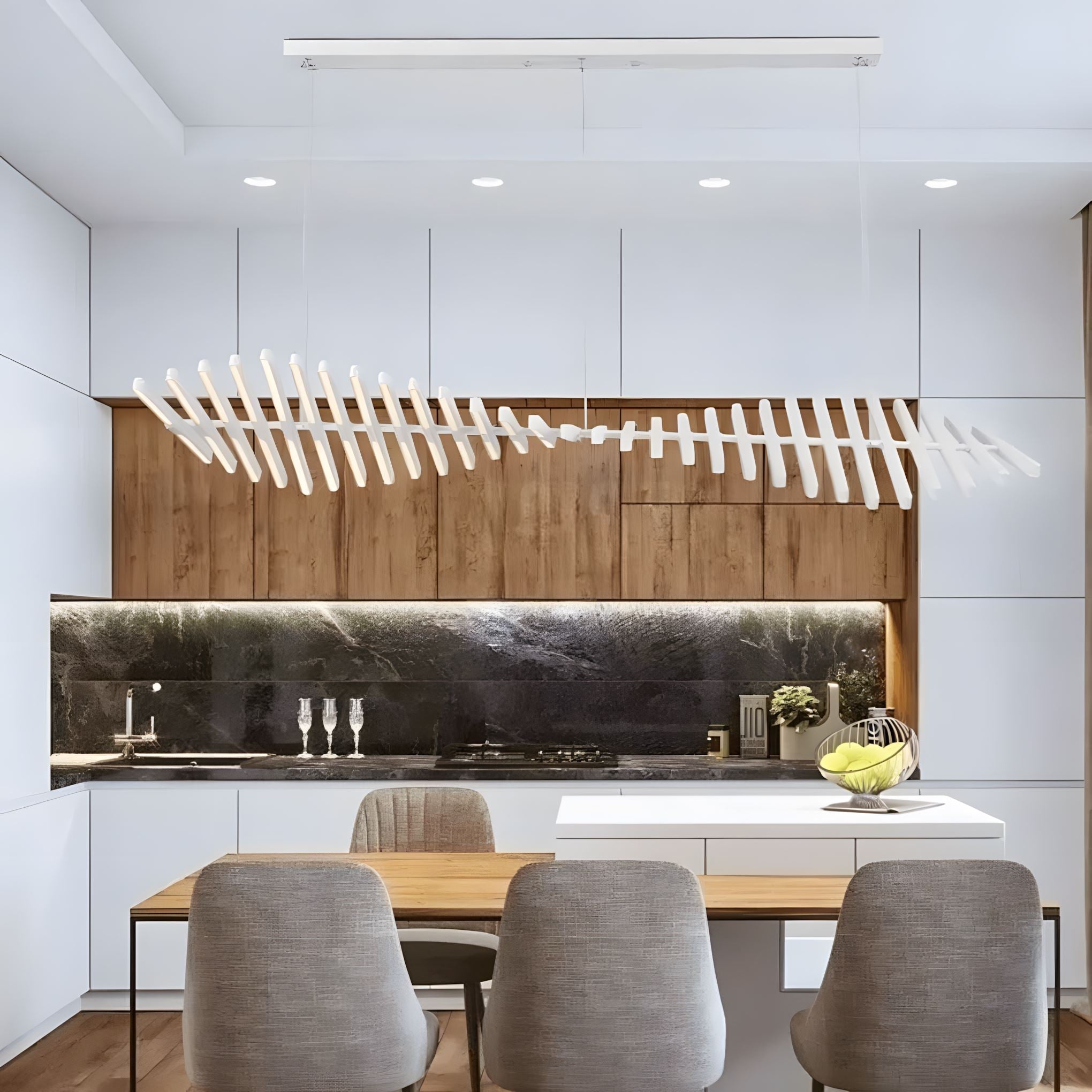 Sonata LED Chandelier Dimmable Linear Pendant Dining Room Living Room — 10 to 30 Heads