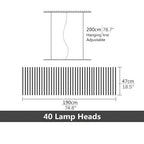 Sonata LED Chandelier Dimmable Linear Pendant Dining Room Living Room — 10 to 30 Heads