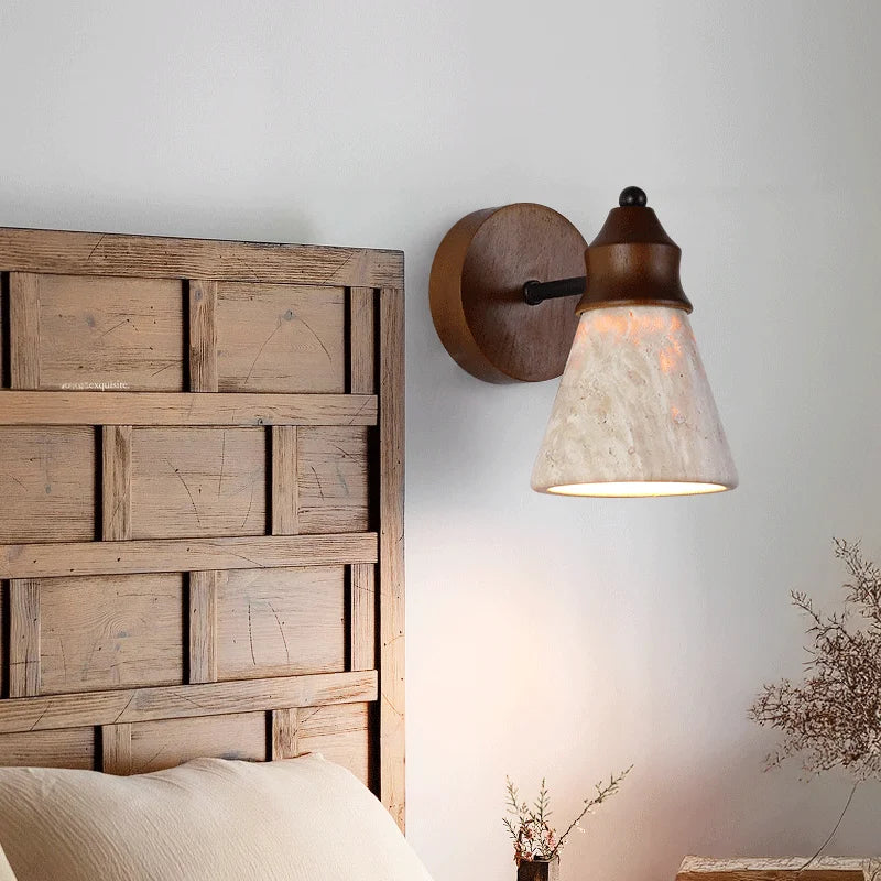 Cavallo natural stone wall lamp handcrafted LED minimalist sconce bedroom living room