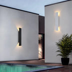 Waterproof LED Aluminum Strip Wall Light Indoor Outdoor Bedroom Porch — Black 2W to 18W