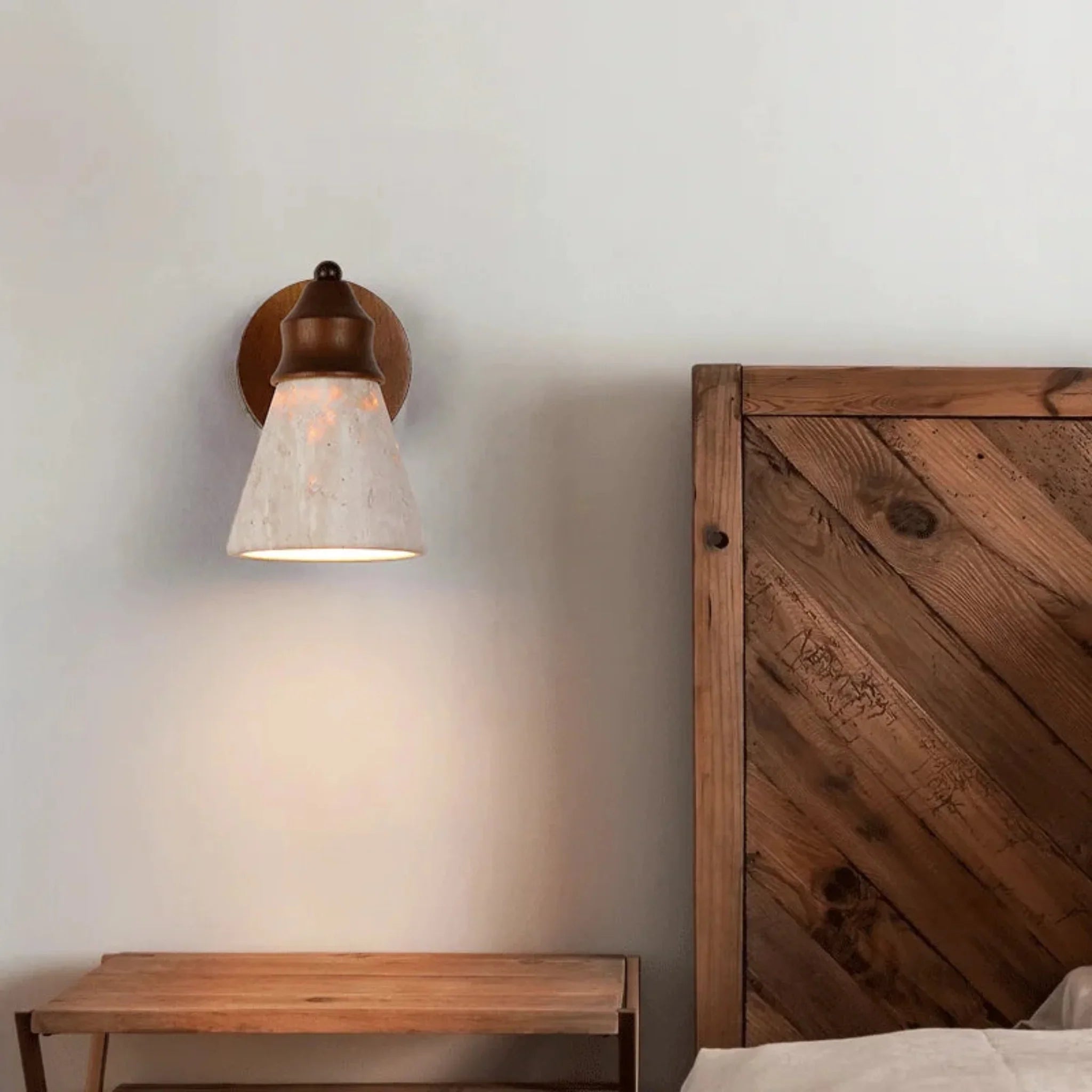 Cavallo Natural Stone Wall Lamp Handcrafted LED Minimalist Sconce Bedroom Living Room