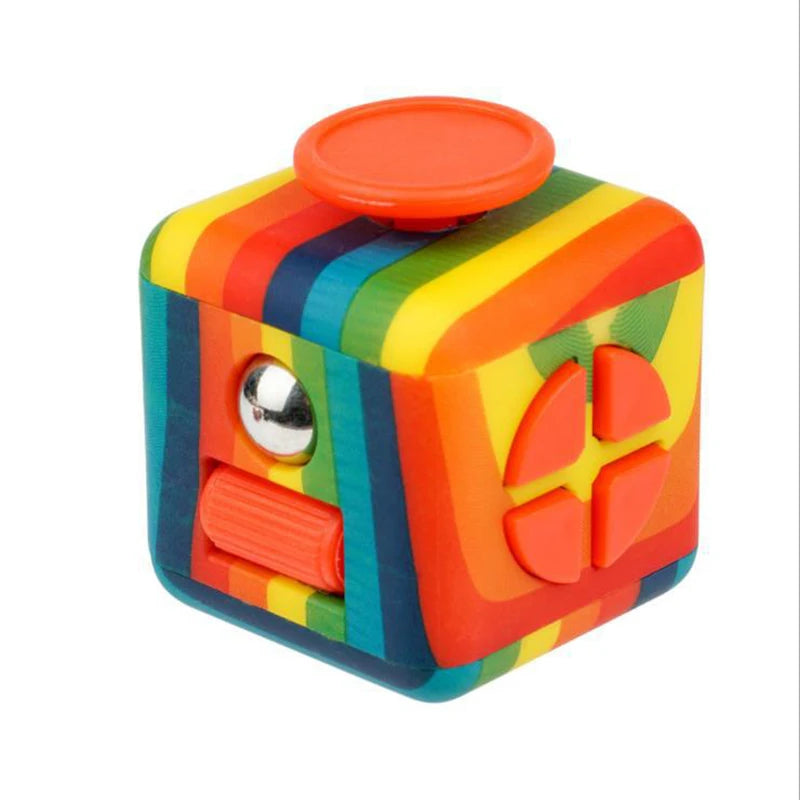 6/12 Sides Cube Decompression Toy Rainbow Stress Relief Autism ADHD OCD Anxiety Sensory Toys Fingertip Desk Toy for Kids Adult
