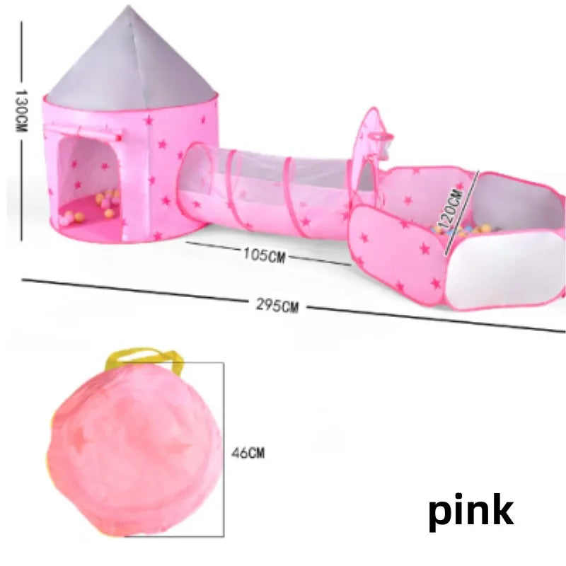 3 in1 Color Children Tent House Toy Ball Portable Tipi Interactive Pit Pool Kid Removable Indoor Outdoor Playhouse Gift Decor