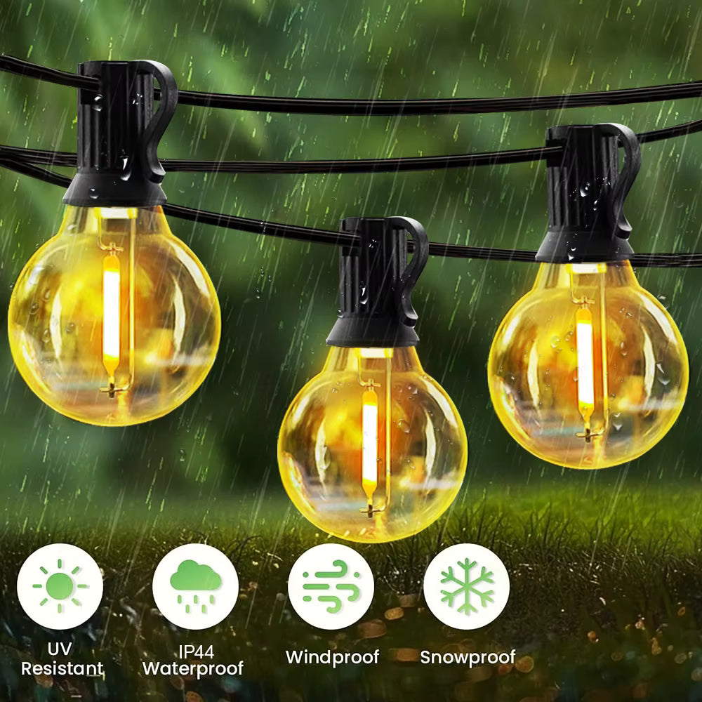 Solar hanging outdoor lantern warm amber LED waterproof decorative — waterproof construction detail