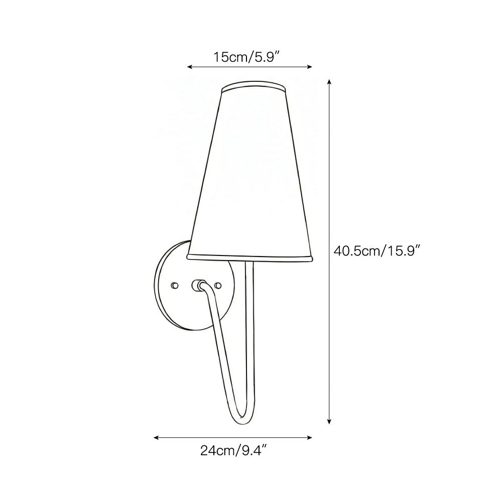 Scoop Brass Wall Lamp Sculptural Modern Bedroom Living Room Hallway — Brass Black