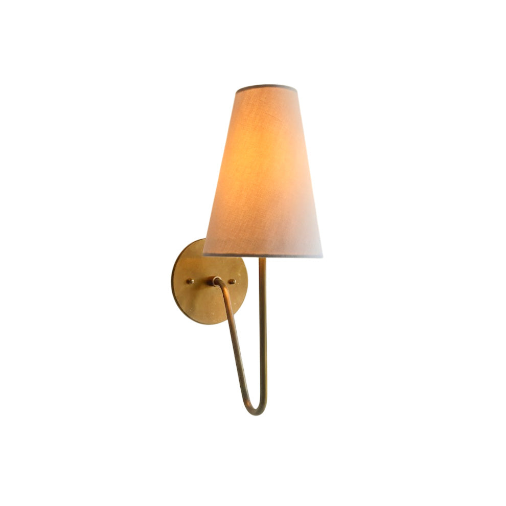 Scoop Brass Wall Lamp Sculptural Modern Bedroom Living Room Hallway — Brass Black
