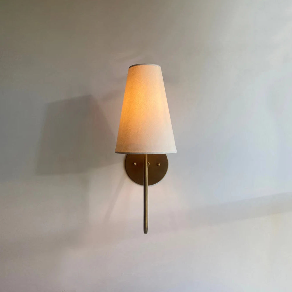 Scoop Brass Wall Lamp Sculptural Modern Bedroom Living Room Hallway — Brass Black