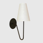 Scoop Brass Wall Lamp Sculptural Modern Bedroom Living Room Hallway — Brass Black
