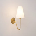 Scoop Brass Wall Lamp Sculptural Modern Bedroom Living Room Hallway — Brass Black