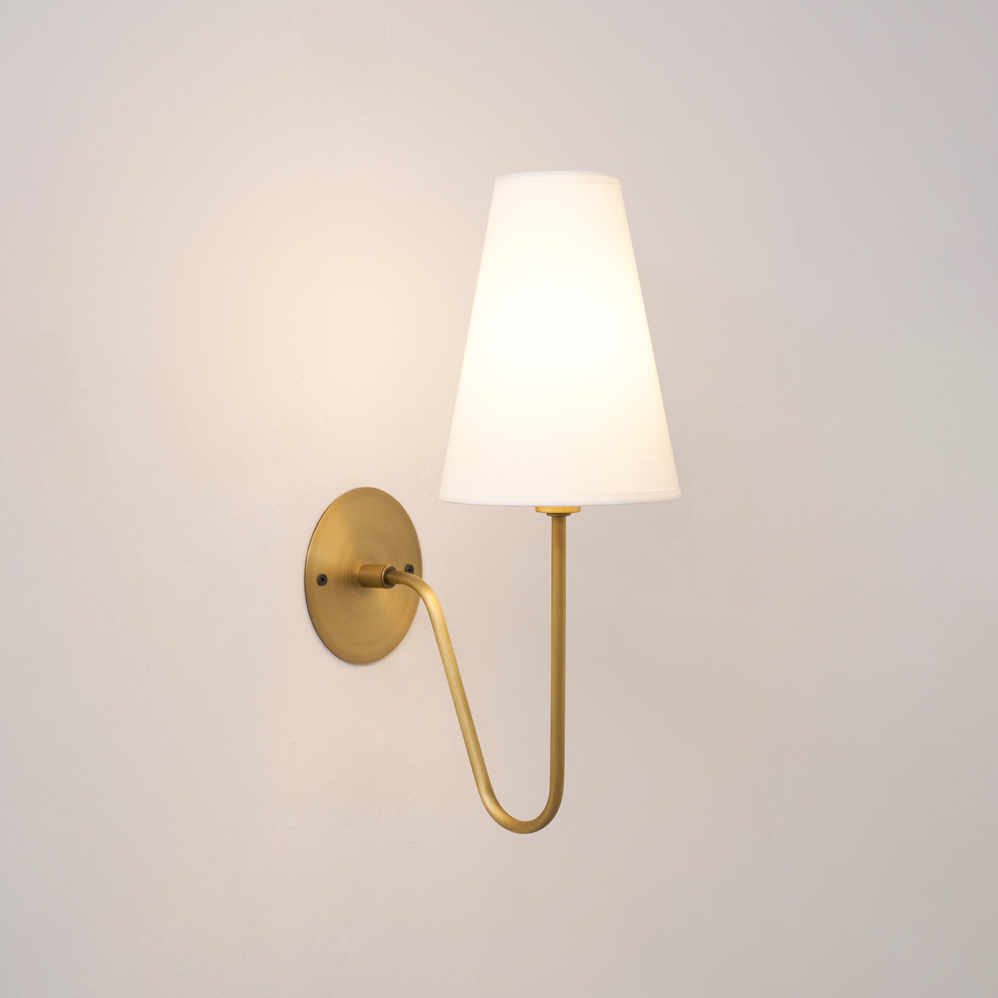 Scoop Brass Wall Lamp Sculptural Modern Bedroom Living Room Hallway — Brass Black