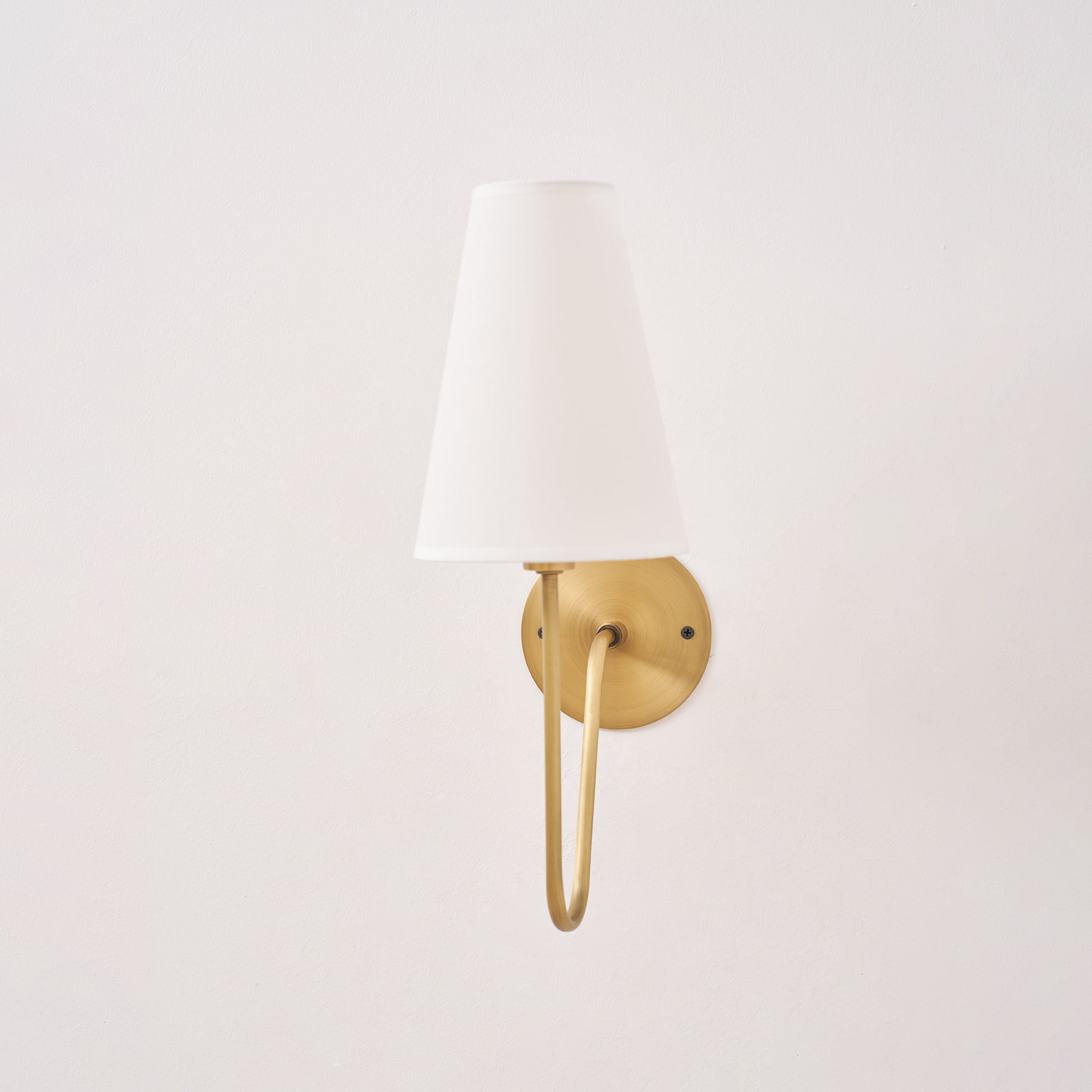 Scoop Brass Wall Lamp Sculptural Modern Bedroom Living Room Hallway — Brass Black