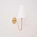 Scoop Brass Wall Lamp Sculptural Modern Bedroom Living Room Hallway — Brass Black