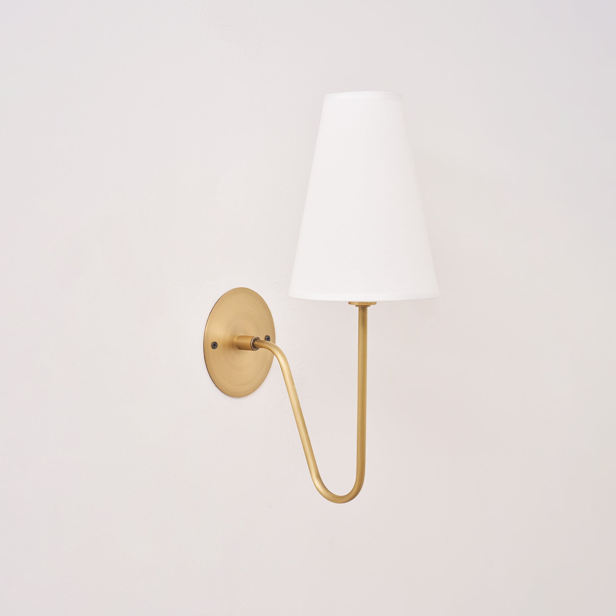 Scoop Brass Wall Lamp Sculptural Modern Bedroom Living Room Hallway — Brass Black