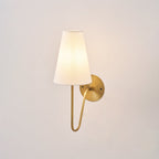 Scoop Brass Wall Lamp Sculptural Modern Bedroom Living Room Hallway — Brass Black