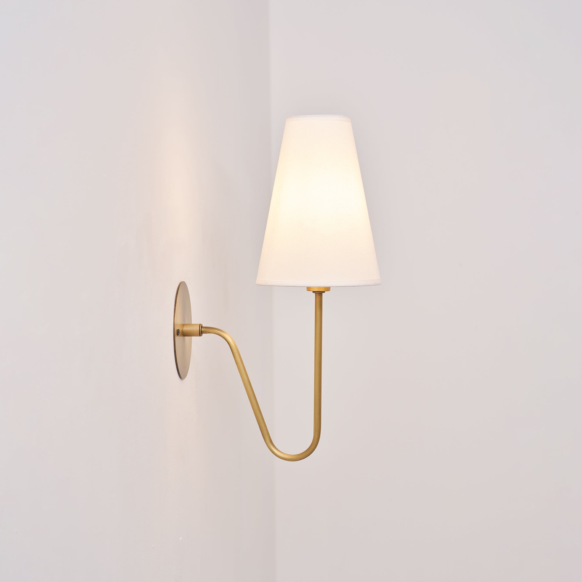 Scoop Brass Wall Lamp Sculptural Modern Bedroom Living Room Hallway — Brass Black