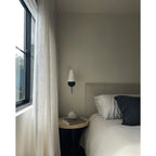 Scoop Brass Wall Lamp Sculptural Modern Bedroom Living Room Hallway — Brass Black