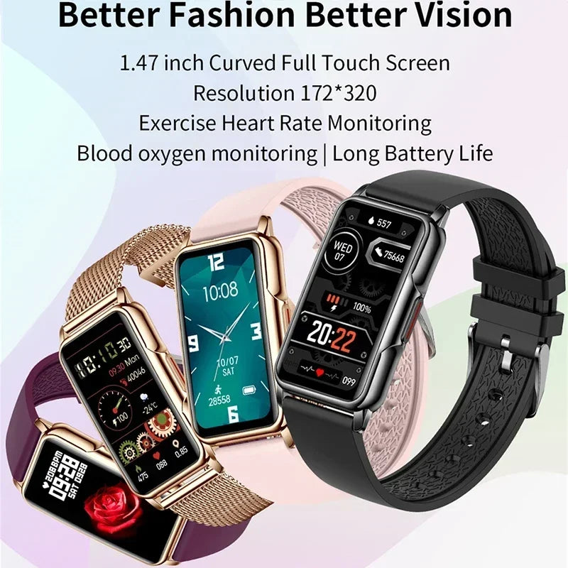 Annie’s Fashion Smartwatch for Men & Women – Full Touch Fitness & Health Tracker