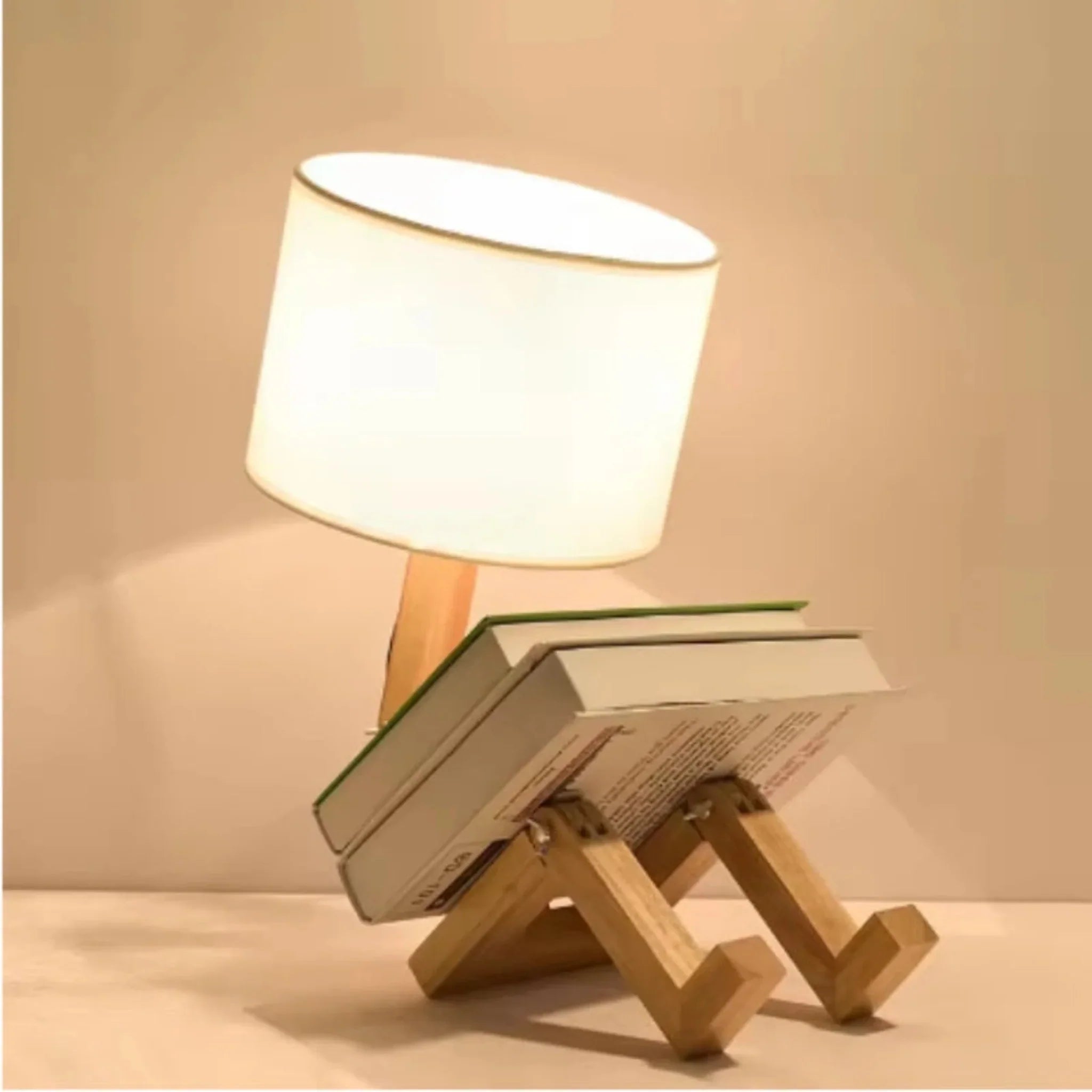 Mr. Glowbot Nordic Handcrafted LED Desk Lamp Whimsical Bedside Bedroom Office