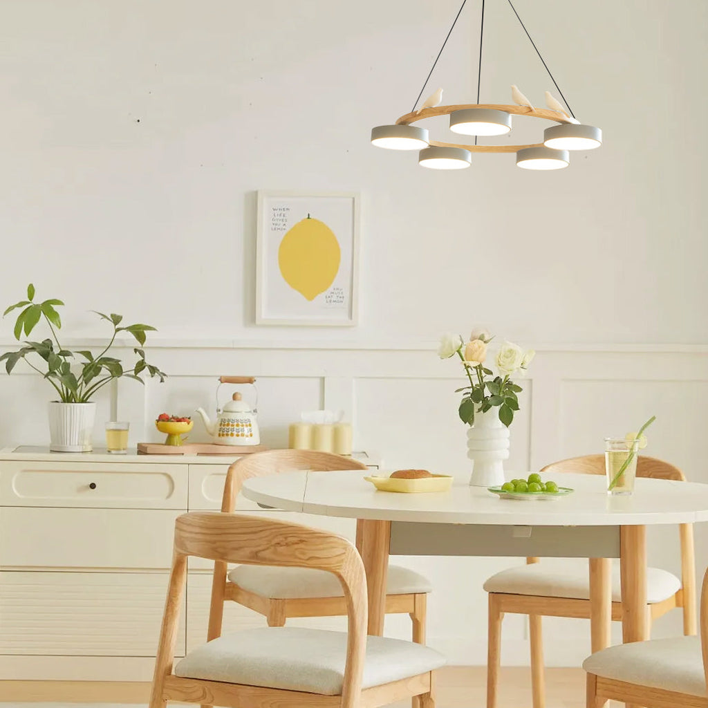Cliff Chandelier Bird Round