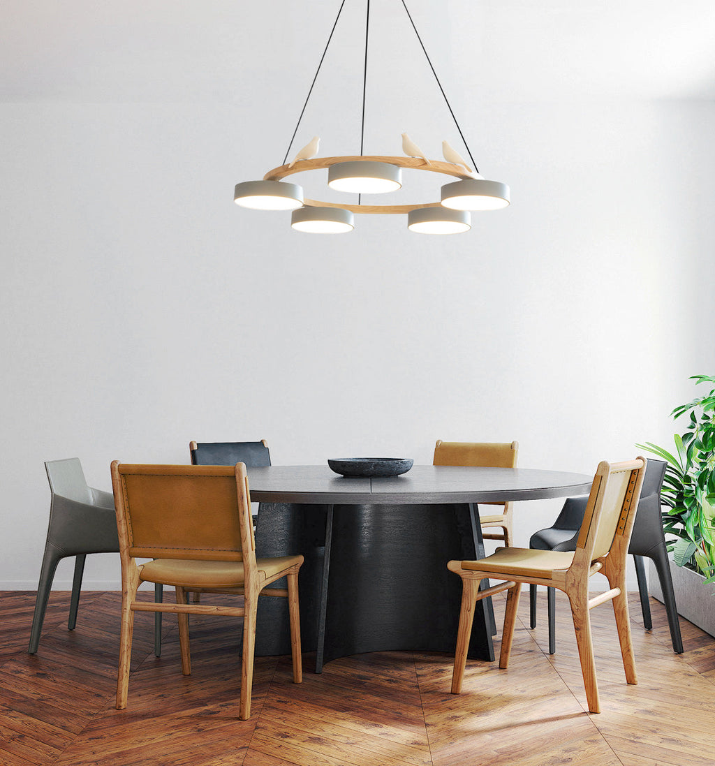 Cliff Chandelier Bird Round