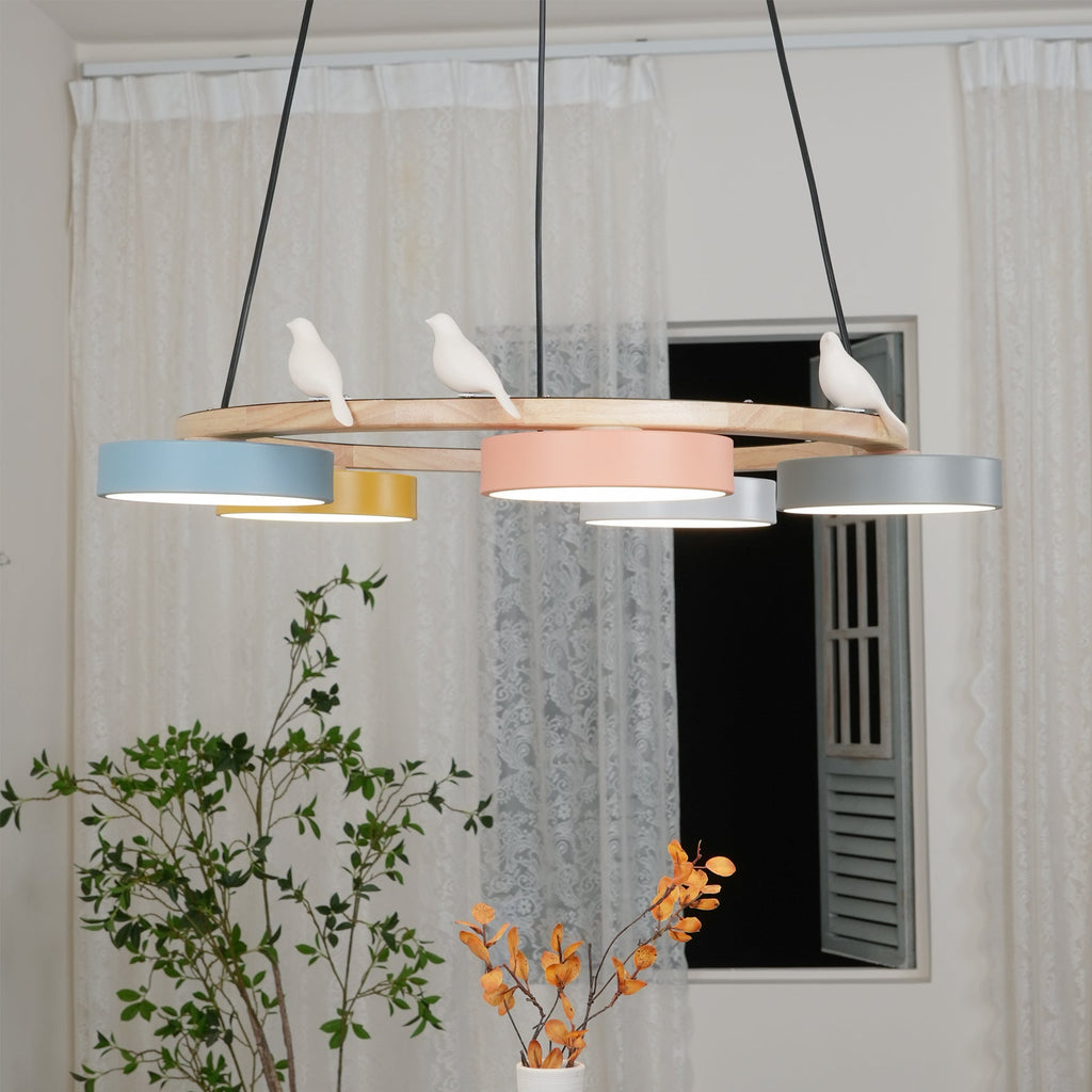 Cliff Chandelier Bird Round