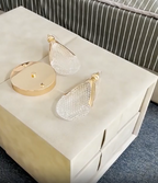 Gilded Serenity Gold Crystal Pendant Light Bedroom Living Room Kitchen Island — Raindrop Ring Hammer