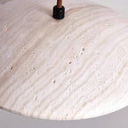 Zodore Wide-Brim Travertine Pendant Light