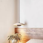 Zodore Wide-Brim Travertine Pendant Light