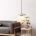 Zodore Wide-Brim Travertine Pendant Light