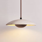 Zodore Wide-Brim Travertine Pendant Light