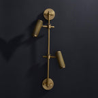 Adjustable Spot Rail Wall Light Bronze Retro Hardwired Bedroom Living Room — 1 & 2 Head Sets