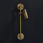 Adjustable Spot Rail Wall Light Bronze Retro Hardwired Bedroom Living Room — 1 & 2 Head Sets