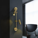 Adjustable Spot Rail Wall Light Bronze Retro Hardwired Bedroom Living Room — 1 & 2 Head Sets