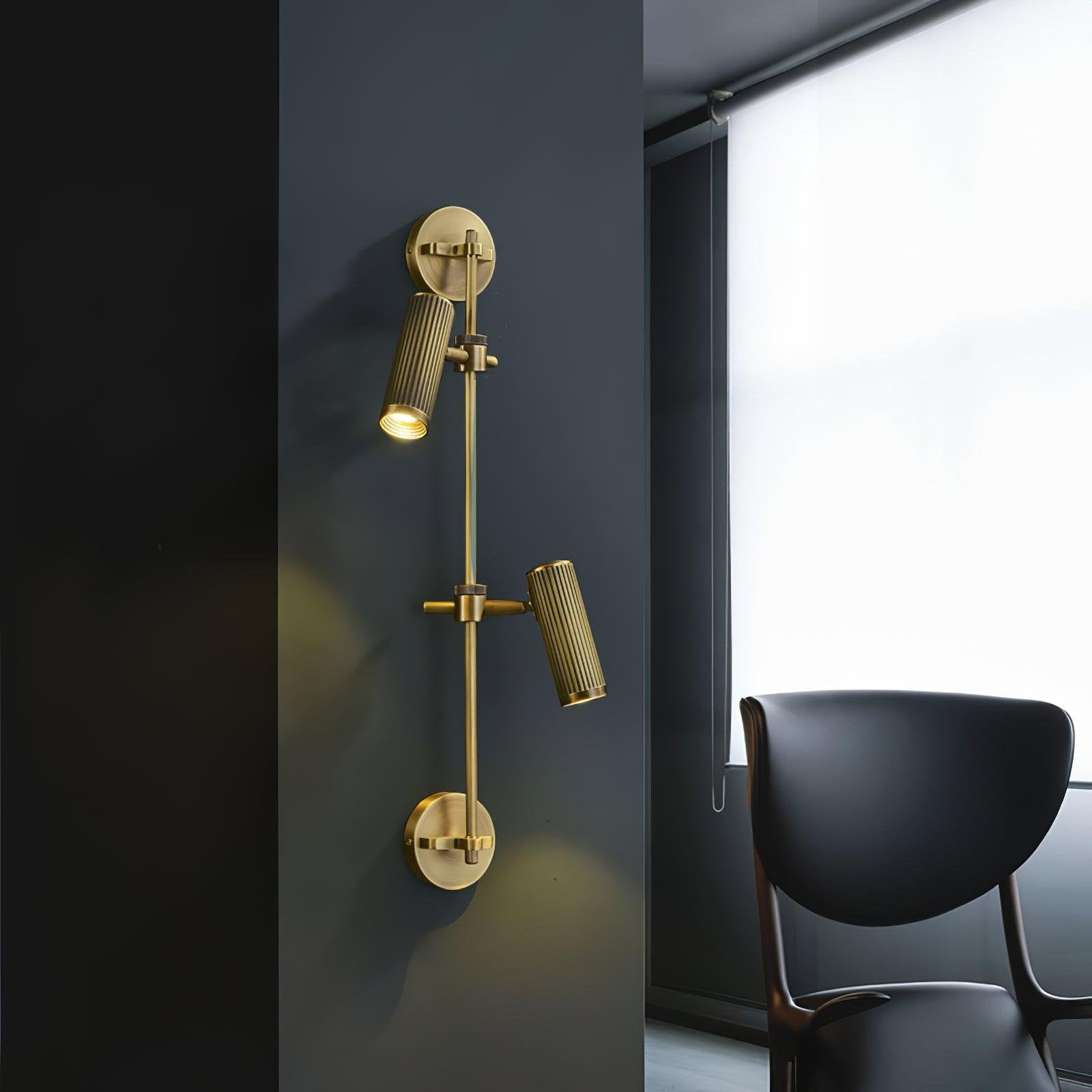 Adjustable Spot Rail Wall Light Bronze Retro Hardwired Bedroom Living Room — 1 & 2 Head Sets