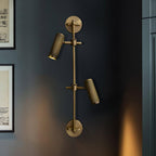 Adjustable Spot Rail Wall Light Bronze Retro Hardwired Bedroom Living Room — 1 & 2 Head Sets