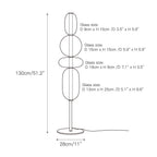 Stacked Glass Pebble Floor Lamp Sculptural LED Warm White Living Room Bedroom — Multiple Colors