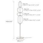 Stacked Glass Pebble Floor Lamp Sculptural LED Warm White Living Room Bedroom — Multiple Colors