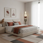Stacked Glass Pebble Floor Lamp Sculptural LED Warm White Living Room Bedroom — Multiple Colors