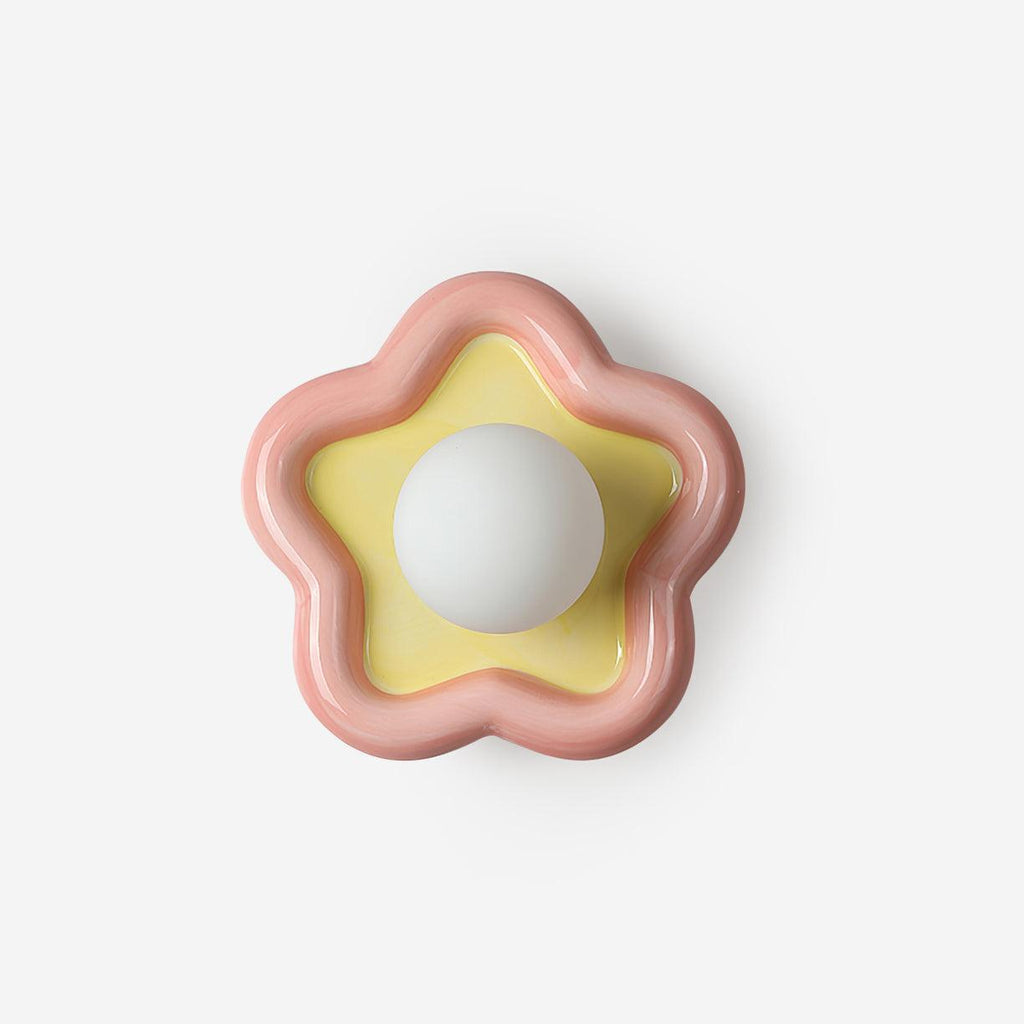 Petani Pink & Yellow Floral Wall Light