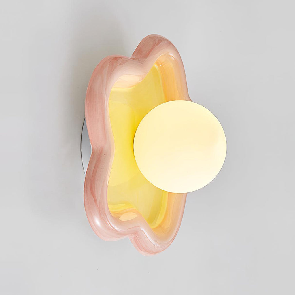 Petani Pink & Yellow Floral Wall Light