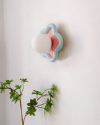 Petani Pink & Yellow Floral Wall Light