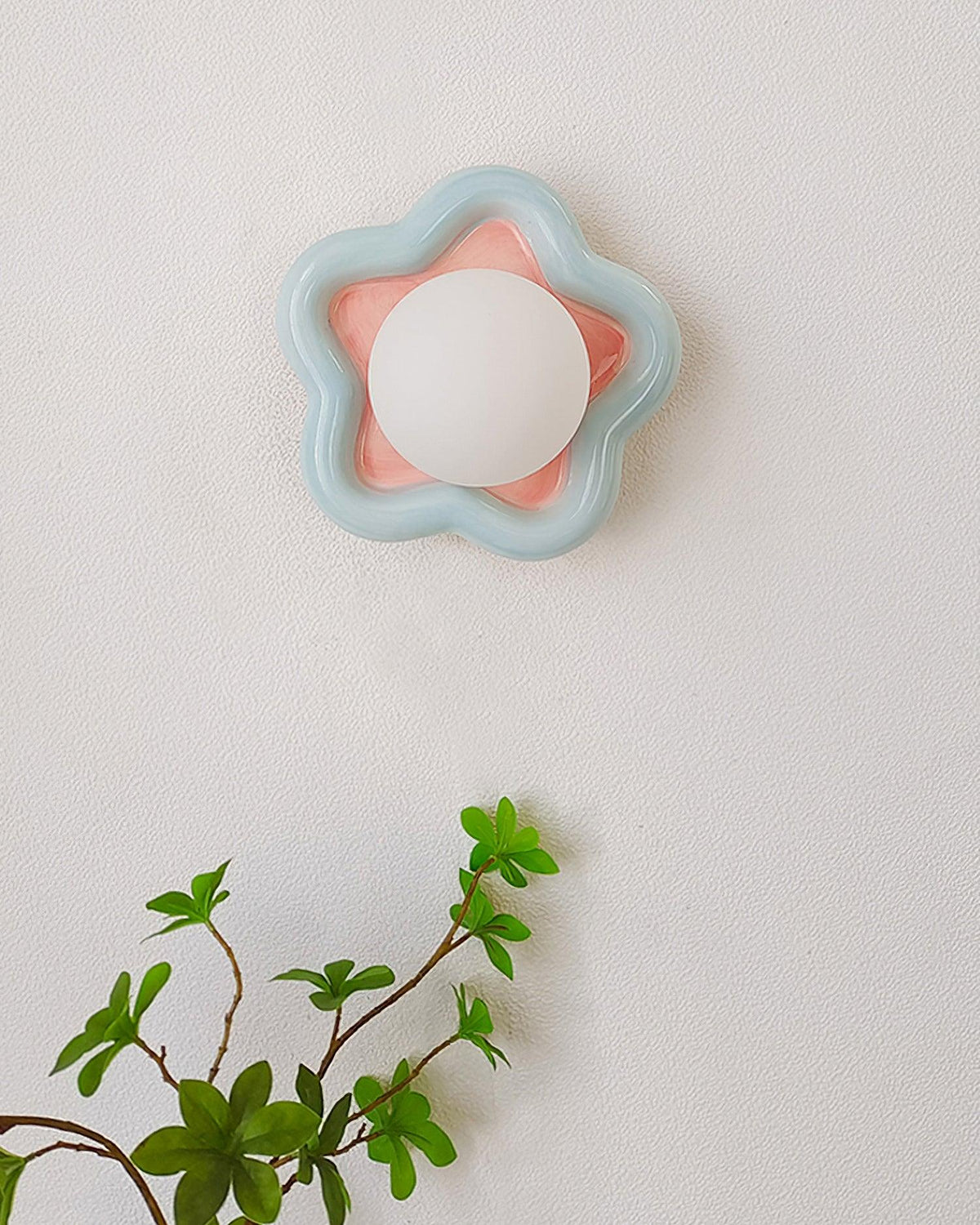 Petani Pink & Yellow Floral Wall Light