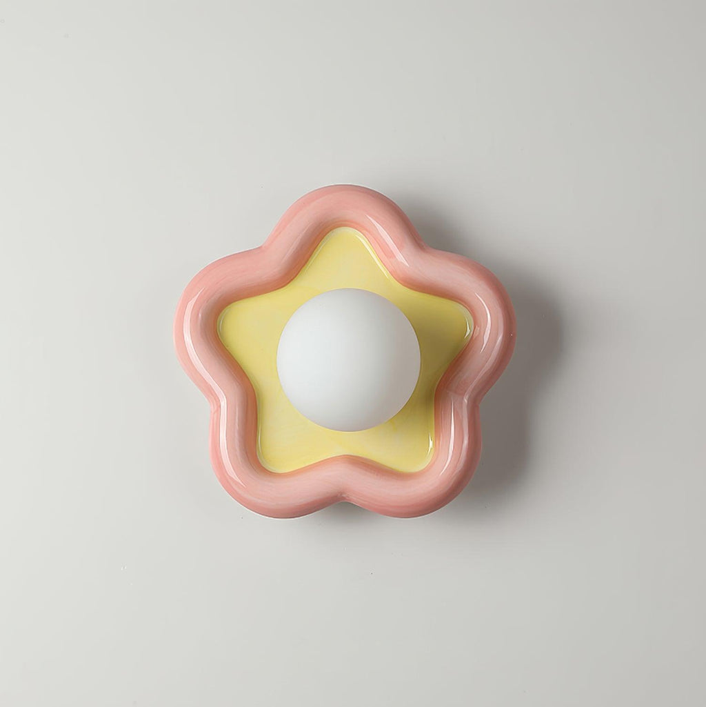 Petani Pink & Yellow Floral Wall Light