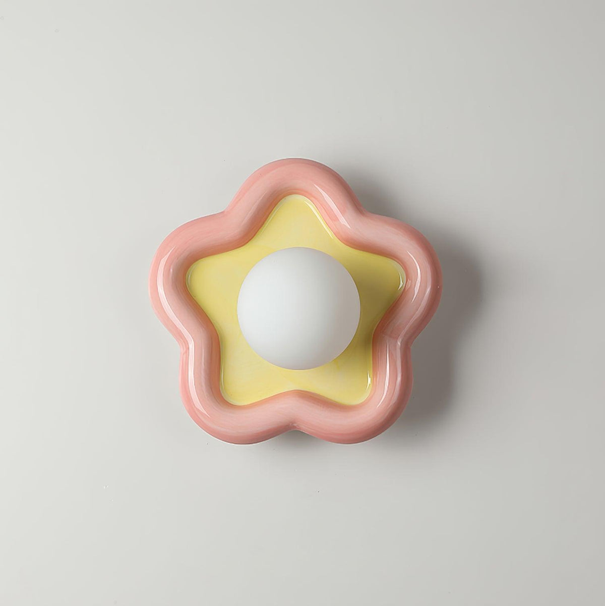 Petani Pink & Yellow Floral Wall Light