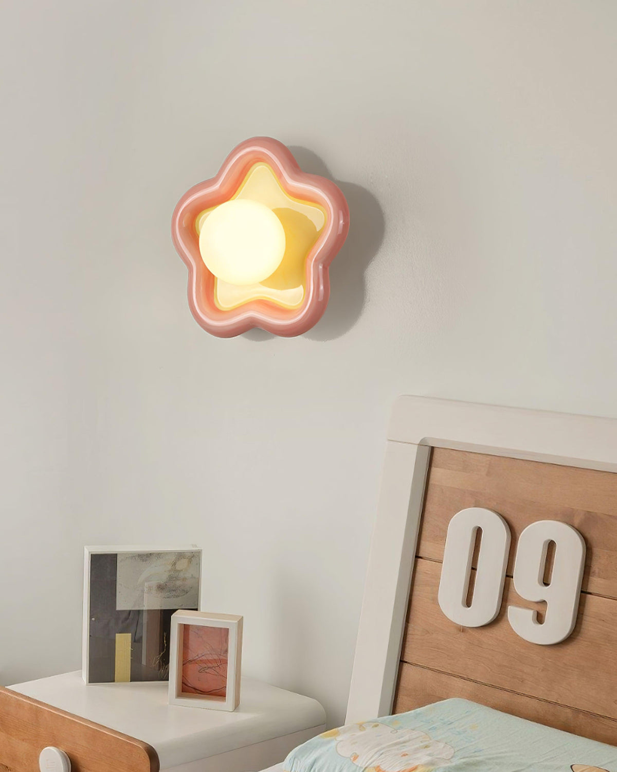 Petani Pink & Yellow Floral Wall Light