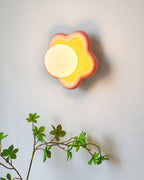 Petani Pink & Yellow Floral Wall Light