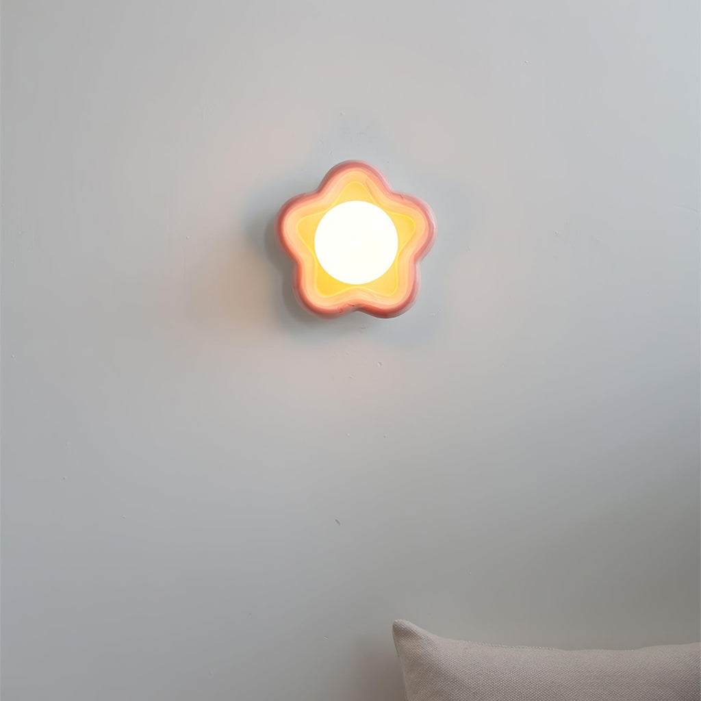 Petani Pink & Yellow Floral Wall Light